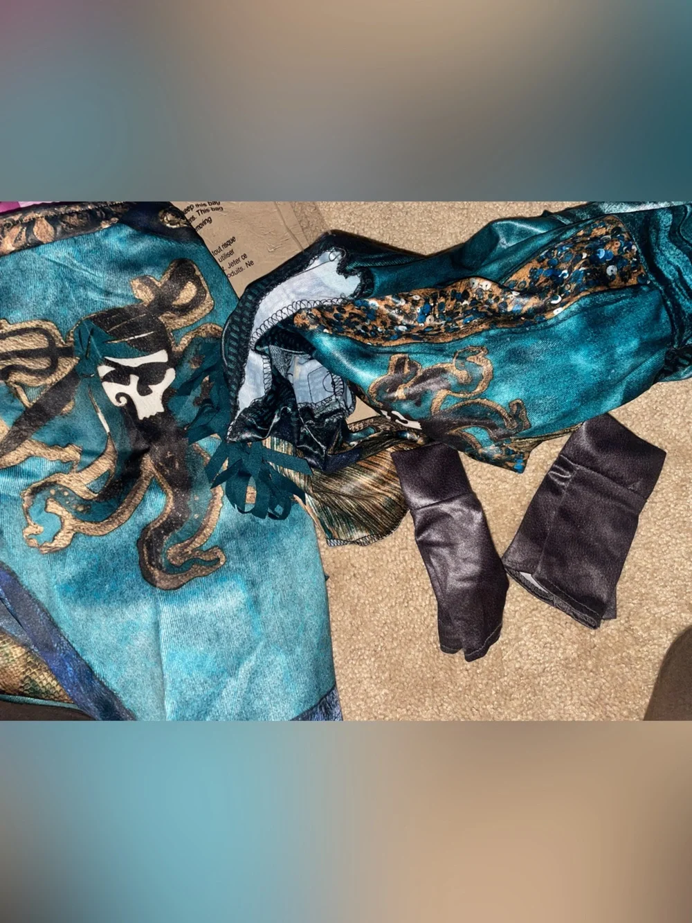 Disney Uma Costume in Teal and Black - Picture 2 of 3